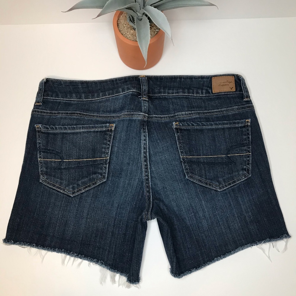American Eagle Raw-Hem High-Rise Jean Shorts - 10 - Picture 5 of 17